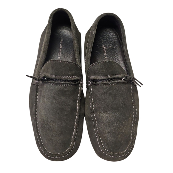 John Varvatos Other - John Varvatos Gray Suede Slip-On Loafers